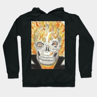 Skull on fire Hoodie